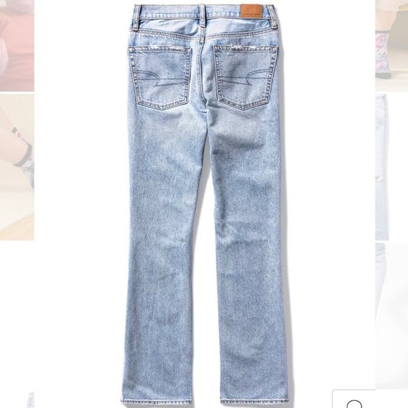 American Eagle | 90s Bootcut Light Wash Distressed Denim Jean Womens 6 30 x 31.5 - Picture 2 of 13